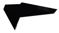 Планка примыкания в штробу 20x60x10 мм, 9005 черный янтарь глянцевый