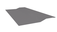 Планка крепёжная фальц 50x17x29 мм, 7004 сигнальный серый глянцевый