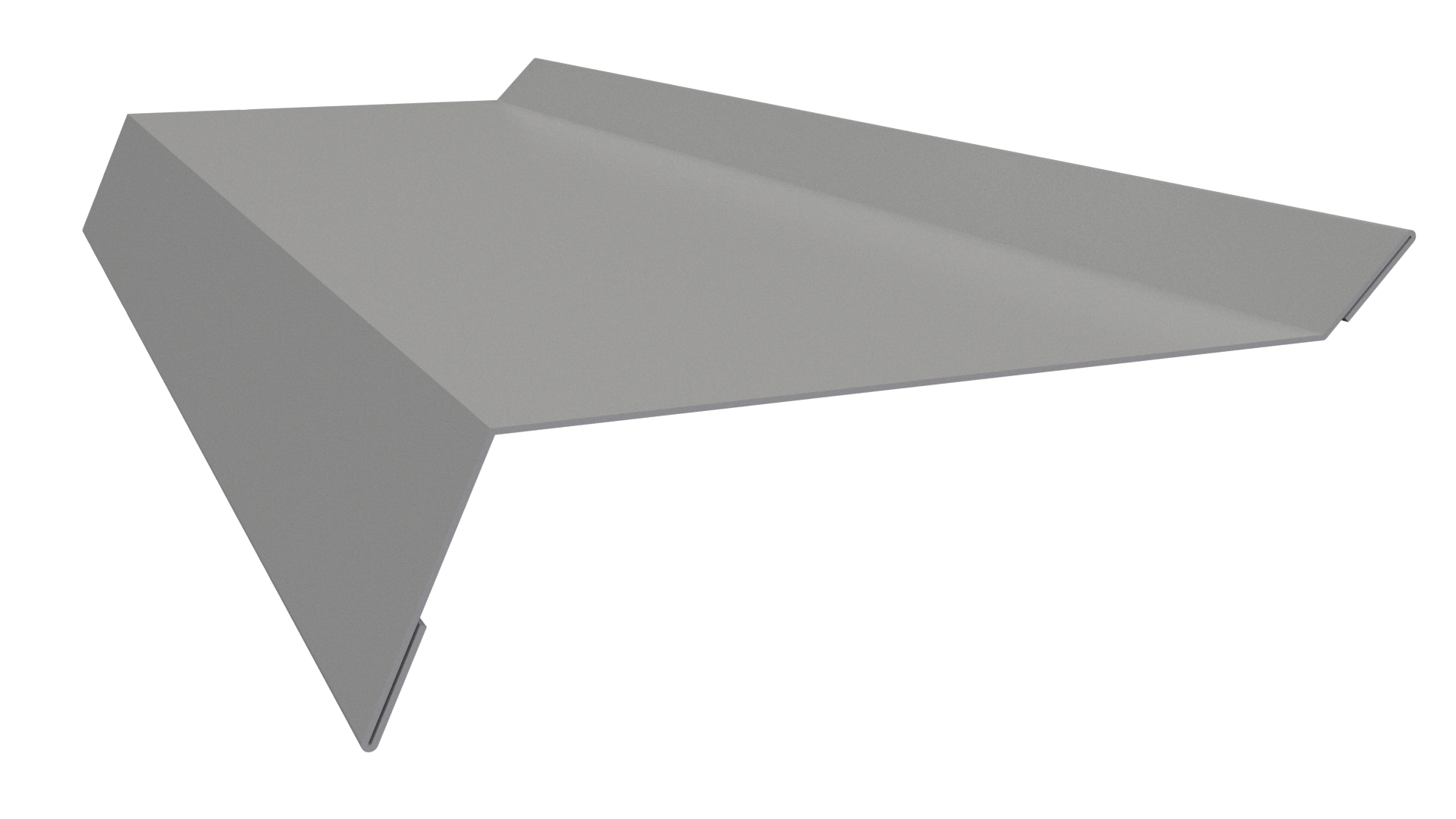Планка примыкания в штробу 20x60x10 мм, 7035 светло-серый глянцевый