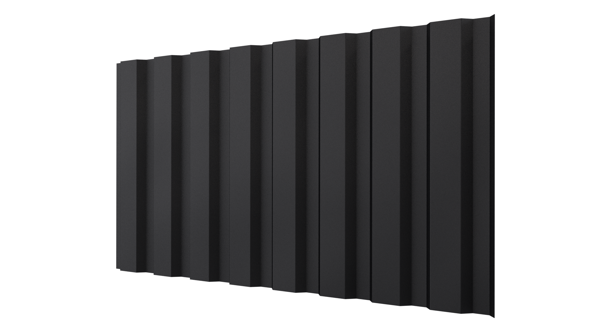 Профнастил С20A 1150/1100x0,45 мм, 9005 черный янтарь матовый
