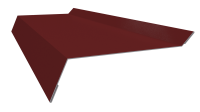 Планка примыкания в штробу 20x60x10 мм, 3011 коричнево-красный глянцевый