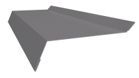 Планка примыкания в штробу 20x60x10 мм, 7004 сигнальный серый глянцевый