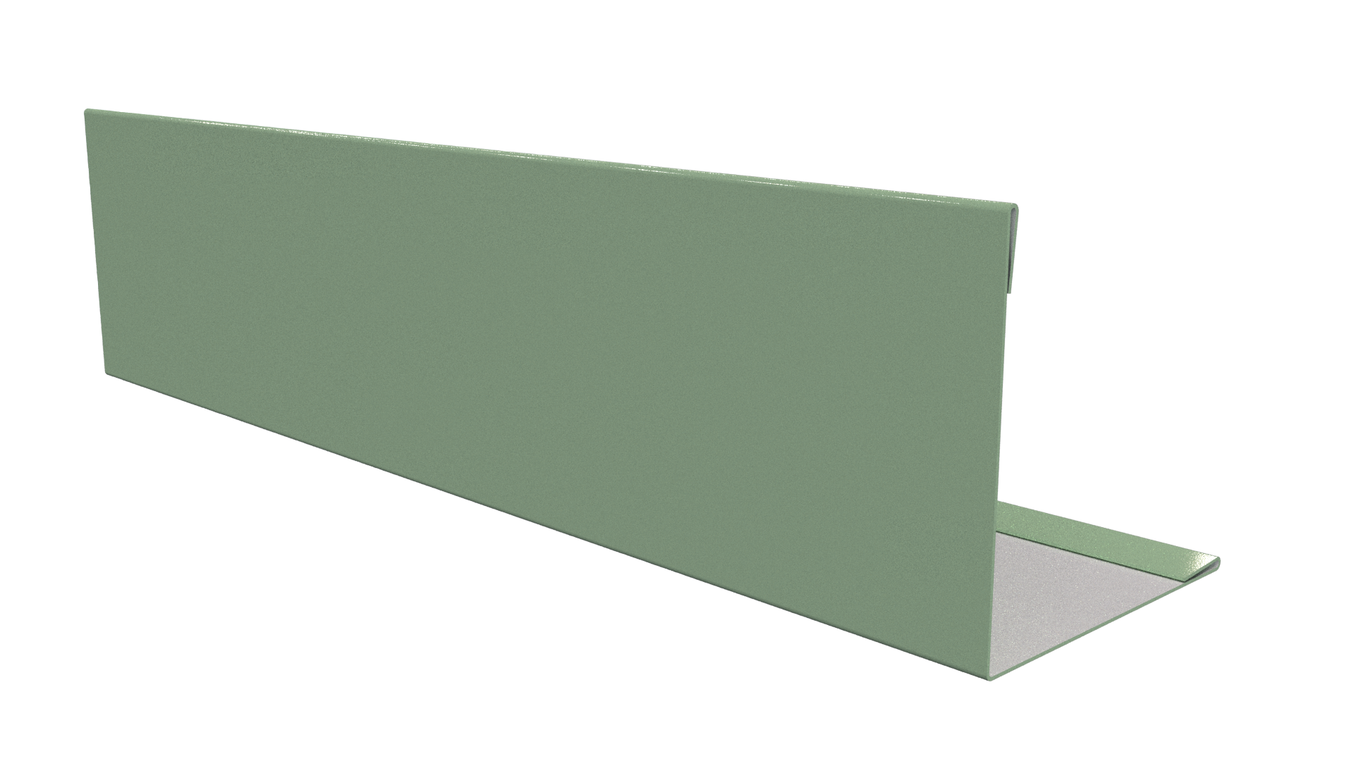 Планка завершающая 10x50x50x10 мм, 6019 бело-зеленый глянцевый