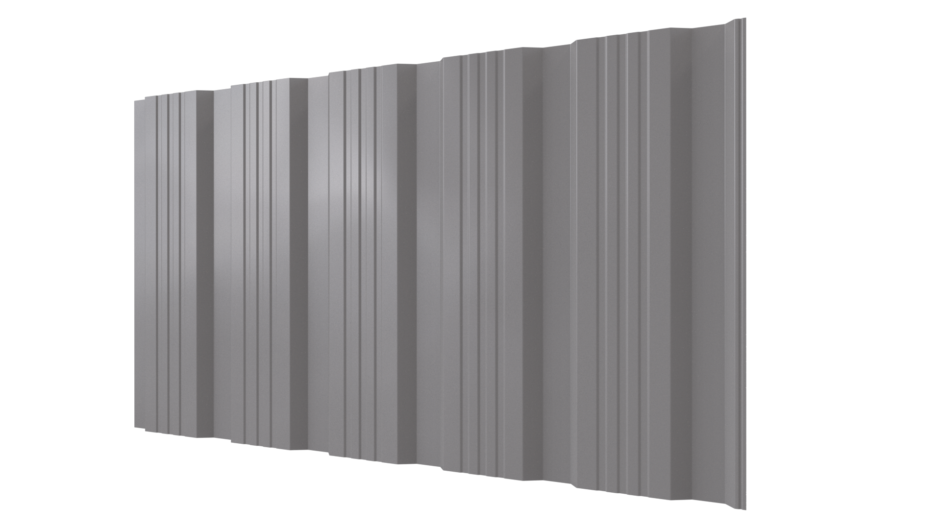 Профнастил К20 1195/1130x0,5 мм, 9006 бело-алюминиевый глянцевый