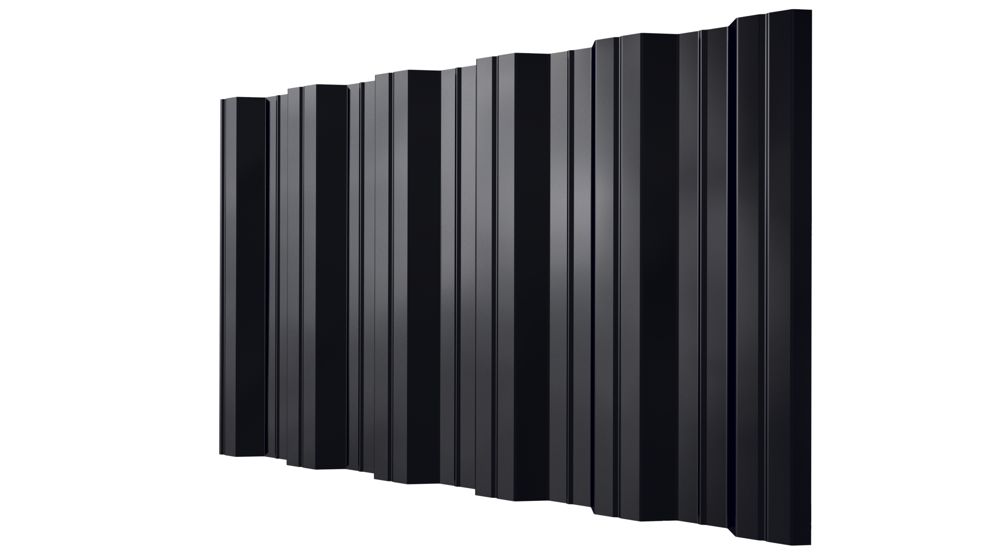 Профнастил НС35 1060/1000x0,5 мм, 9005 черный янтарь глянцевый