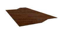 Планка крепёжная фальц 50x17x36 мм, Золотой орех 3D