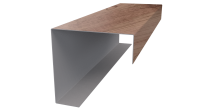 Декоративная накладка угловая 20x60x60x20 мм, Орех 3D