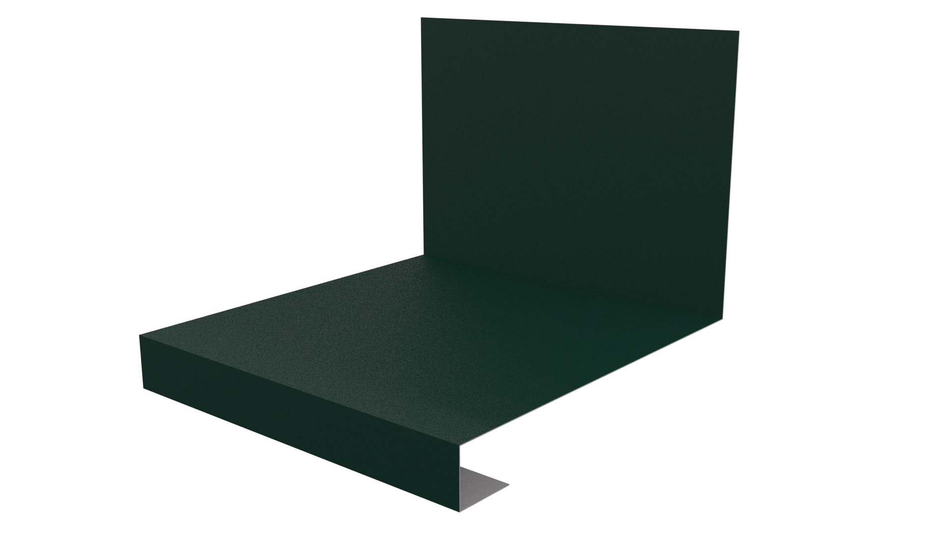 Планка примыкания нижняя к трубе фальц 140x200 мм, 6005 зеленый мох матовый