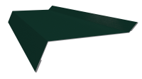 Планка примыкания в штробу 20x60x10 мм, 6005 зеленый мох глянцевый