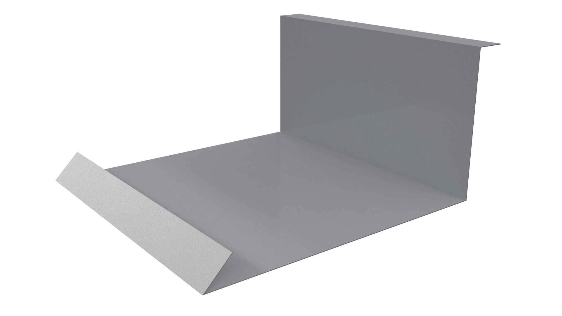 Планка примыкания нижняя 100x200x2000 мм, 7040 серое окно глянцевый