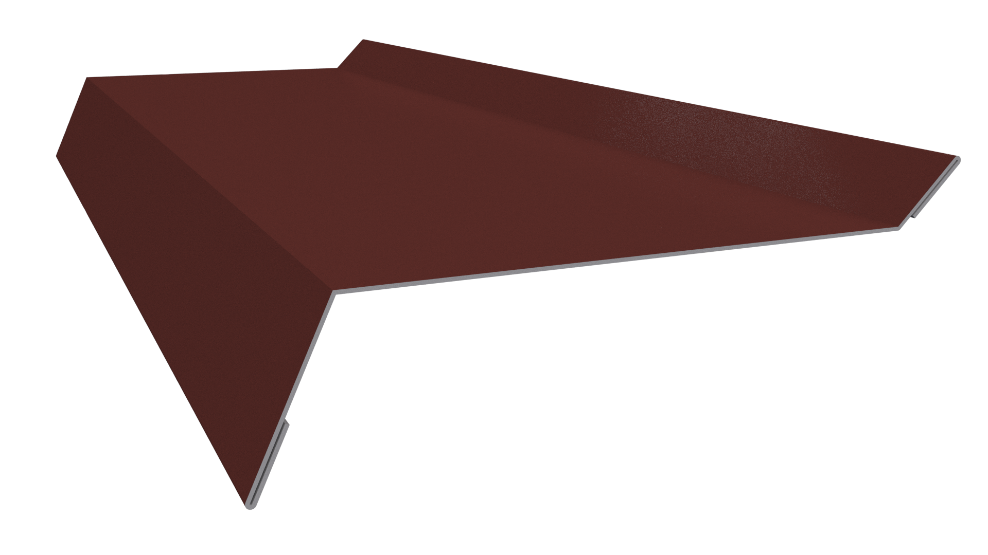 Планка примыкания в штробу 20x60x10 мм, 3009 оксид красный глянцевый