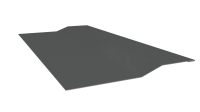 Планка крепёжная фальц 50x17x29 мм, 7005 мышино-серый глянцевый