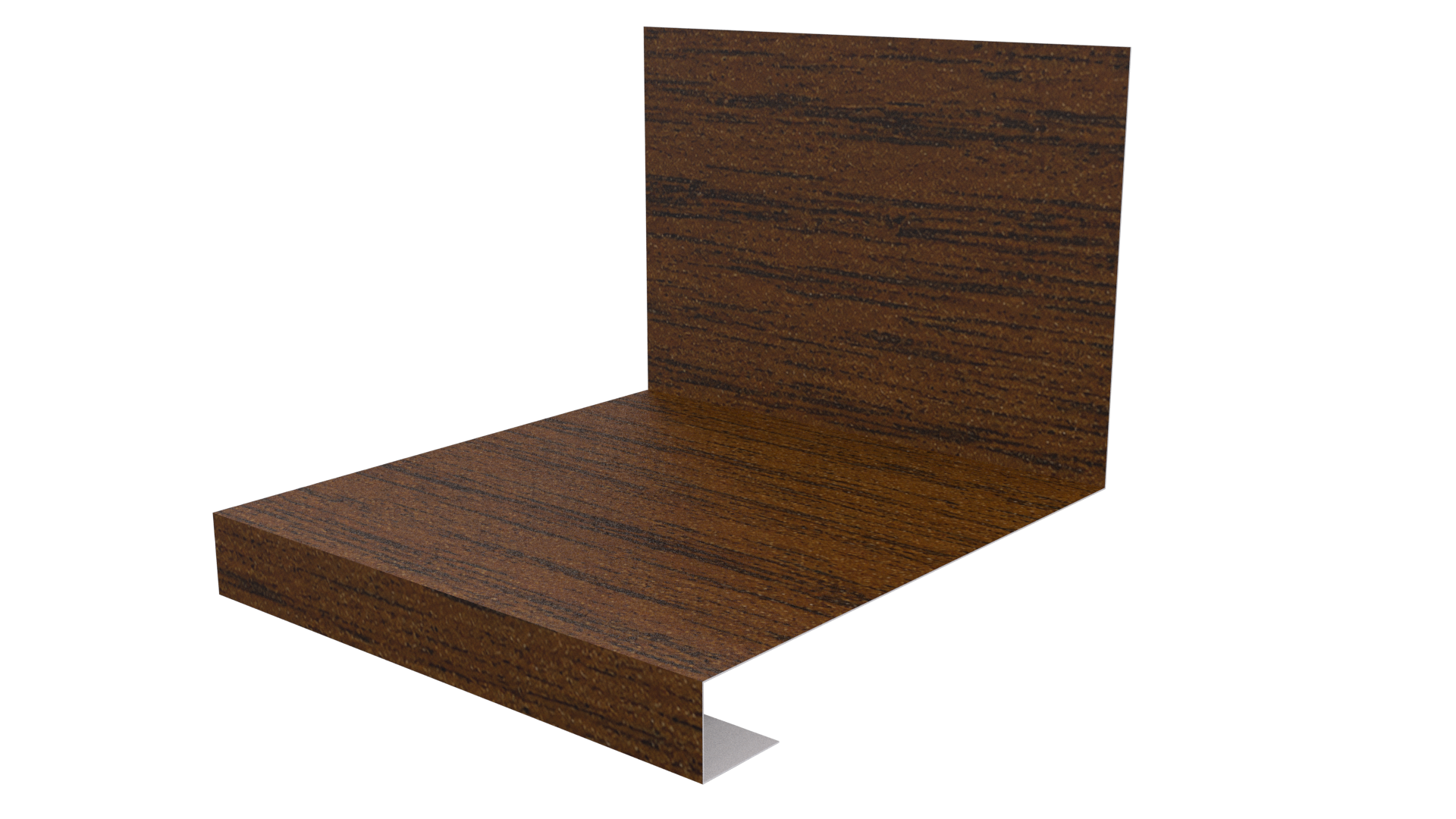 Планка примыкания нижняя к трубе фальц 140x200 мм, Дуб Локарно 3D