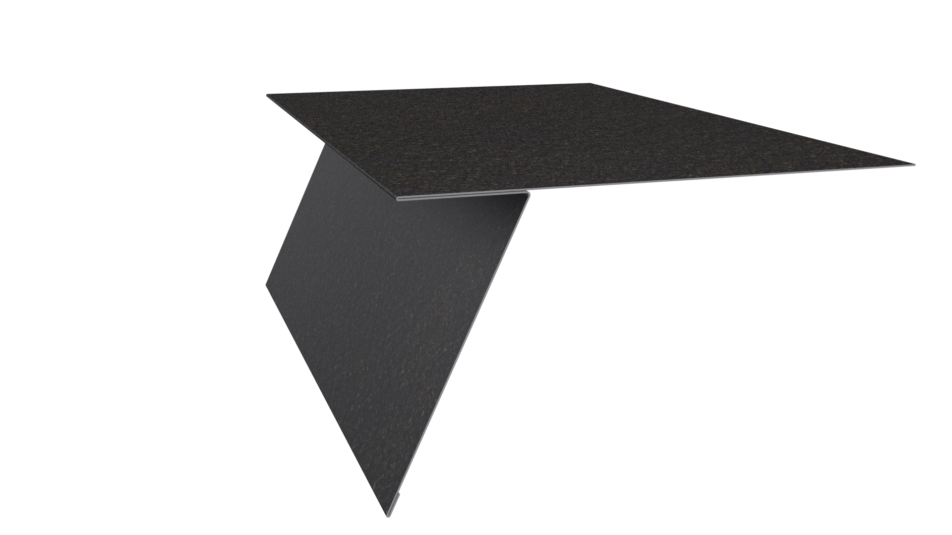 Планка карнизная фальц 130x80 мм, Картэн тёмный