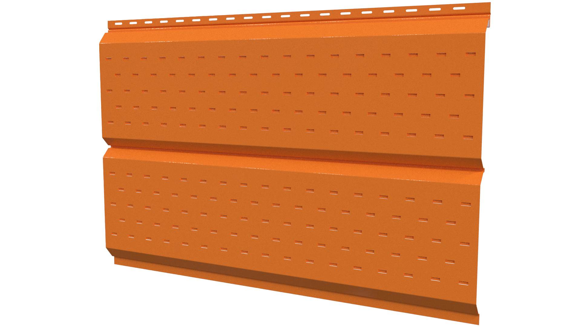 Софит Л-брус перфорированный 264/241x0,5 мм, 2011 насыщенный оранжевый