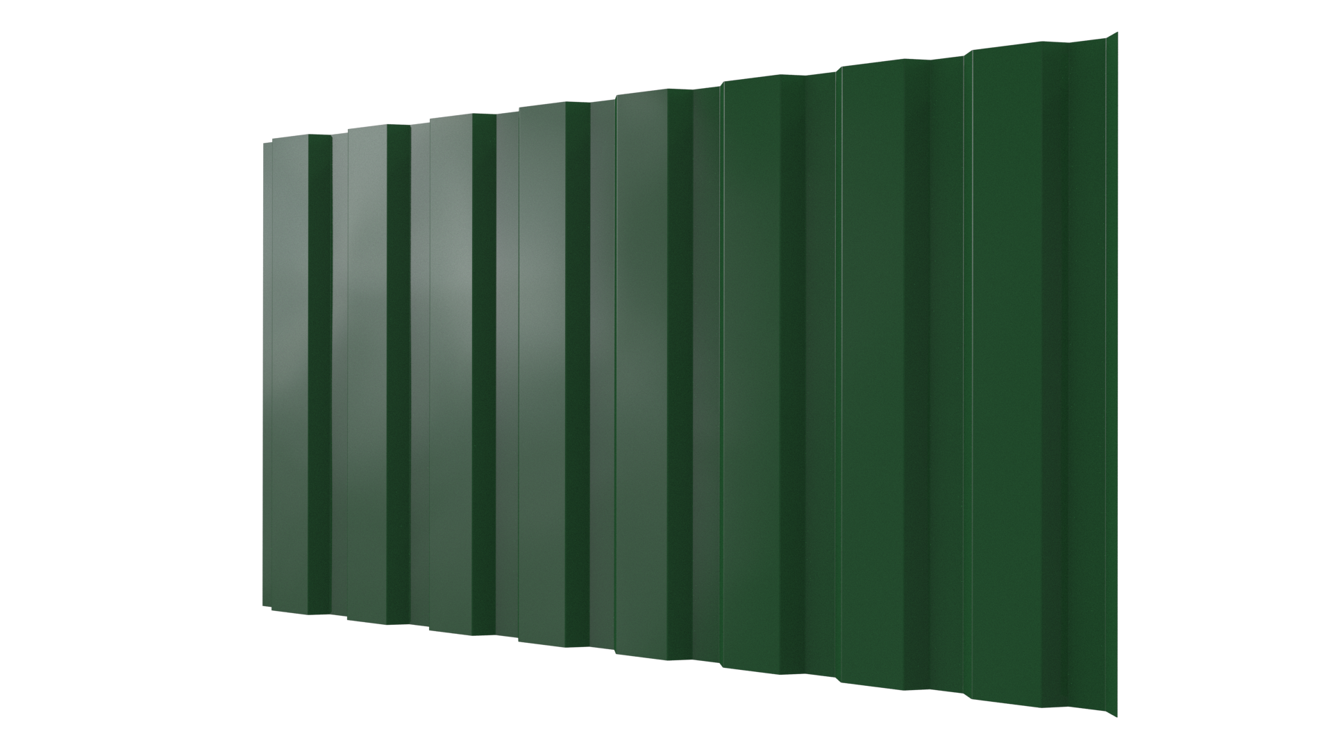 Профнастил С20A 1150/1100x0,4 мм эконом, 6002 лиственно-зеленый глянцевый