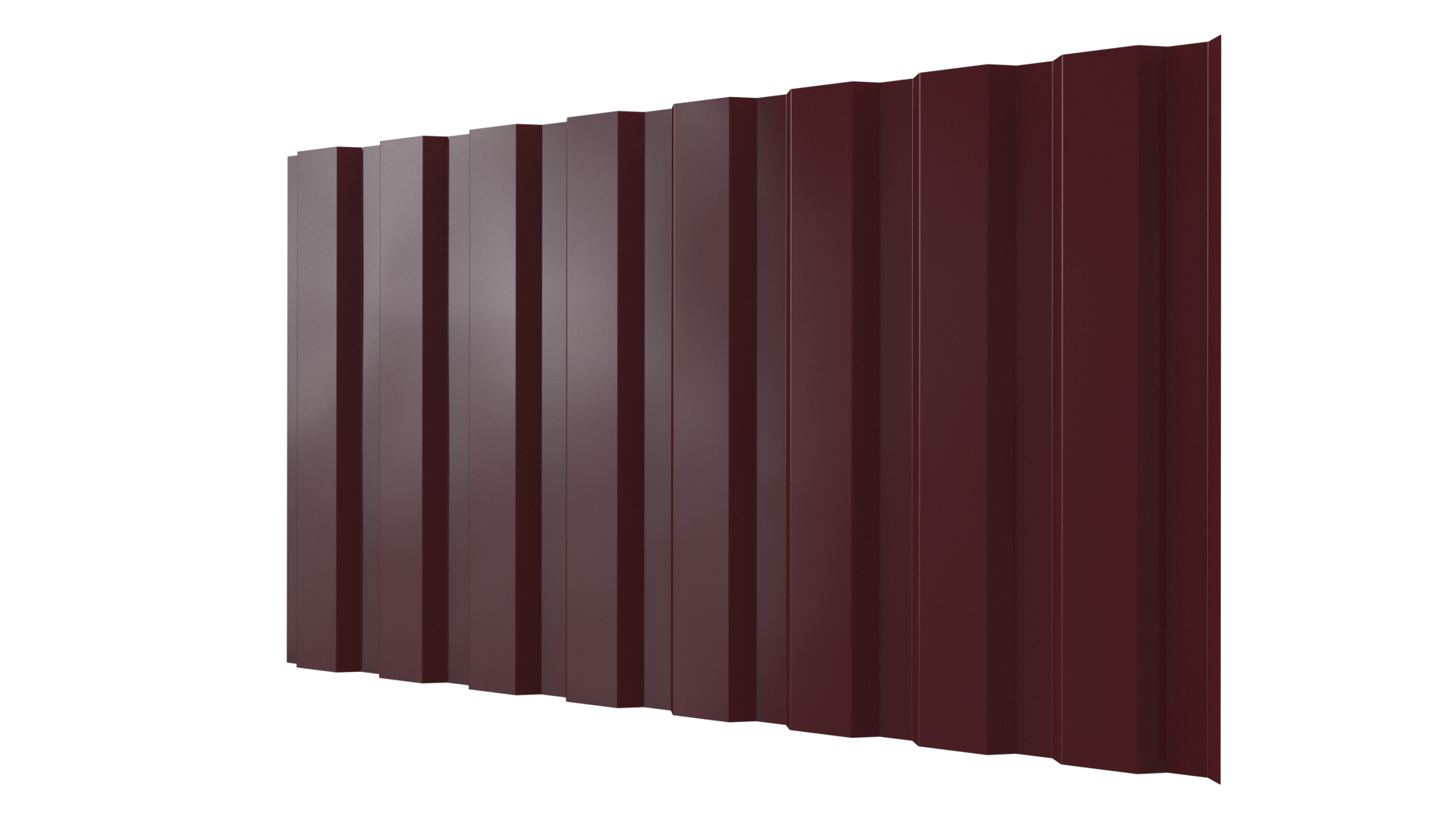 Профнастил С20A 1150/1100x0,5 мм, 3005 винно-красный глянцевый