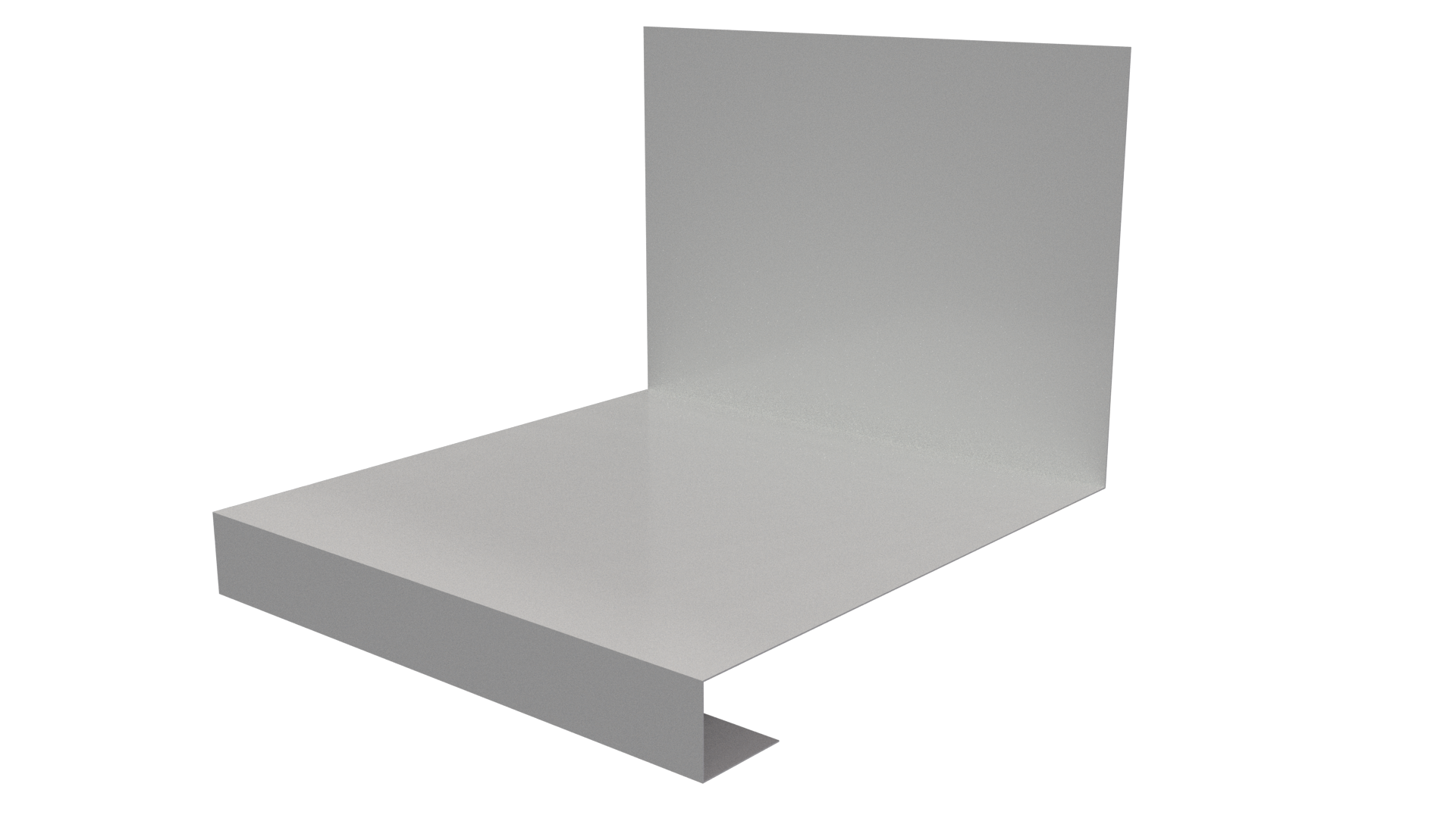 Планка примыкания нижняя к трубе фальц 140x200 мм, 9003 сигнальный белый глянцевый