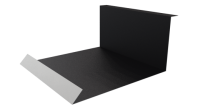 Планка примыкания нижняя 100x200x2000 мм, 9005 черный янтарь матовый