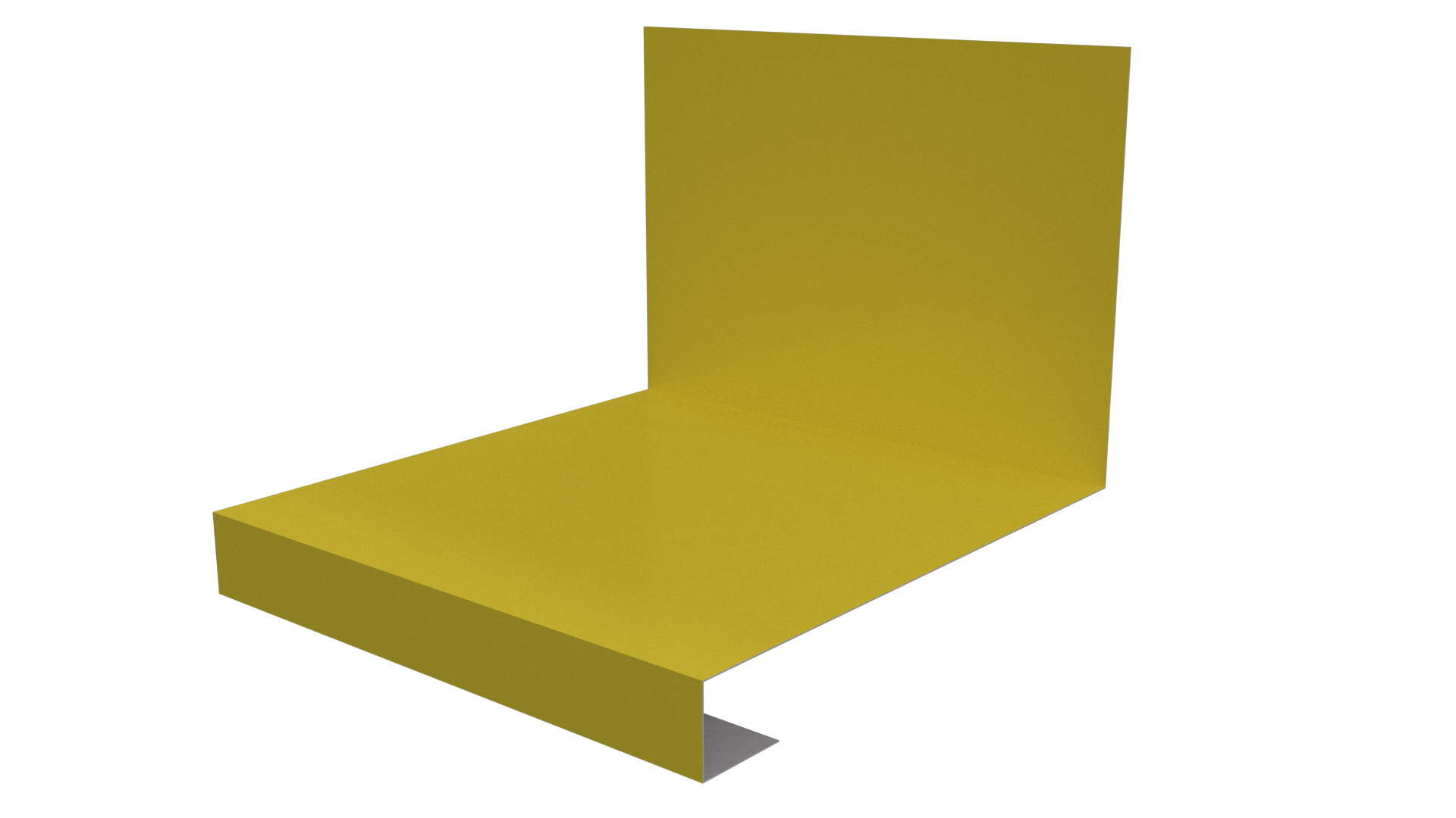 Планка примыкания нижняя к трубе фальц 140x200 мм, 1018 цинково-желтый глянцевый