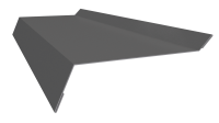 Планка примыкания в штробу 20x60x10 мм, 7037 пыльно-серый глянцевый
