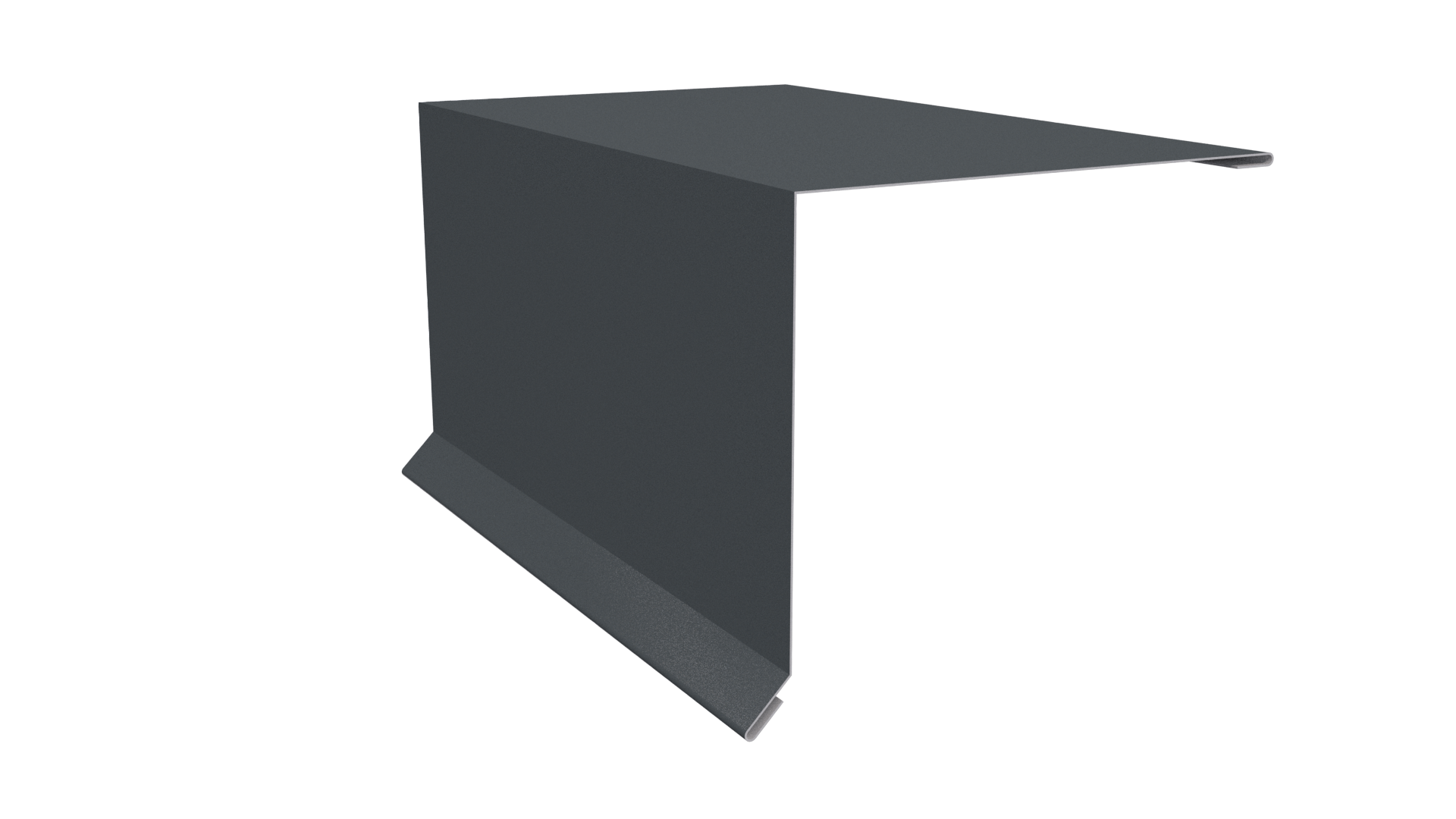 Планка торцевая 120x95x2000 мм, 7011 железно-серый глянцевый