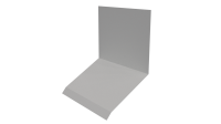 Планка примыкания верхняя к стене фальц 150x130x20 мм, 9003 сигнальный белый глянцевый