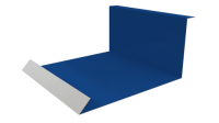 Планка примыкания нижняя 100x200x2000 мм, 5005 сигнальный синий глянцевый