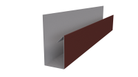 Планка П-образная Блок-хаус 30x30x2000 мм, 3009 оксид красный матовый