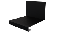 Планка примыкания нижняя к трубе фальц 140x200 мм, 9005 черный янтарь стальной бархат