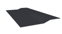 Планка крепёжная фальц 50x17x29 мм, 7024 графитовый серый глянцевый