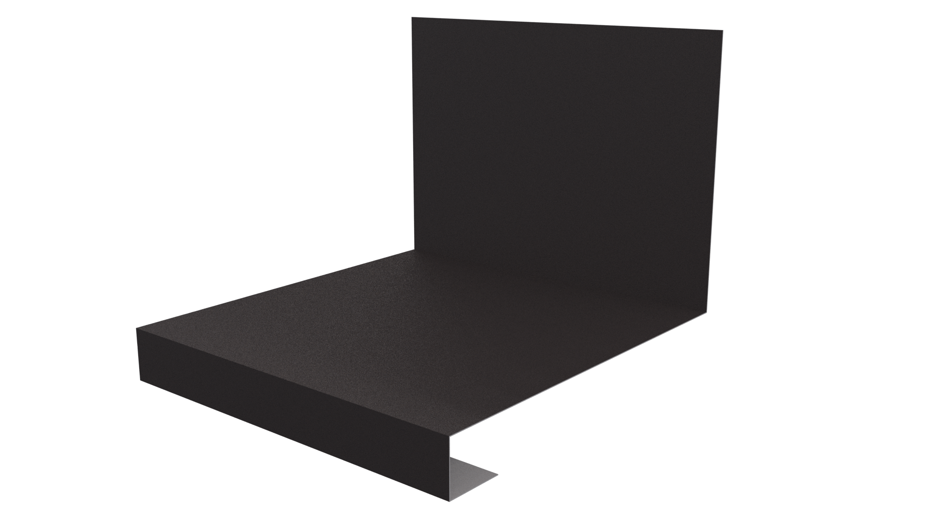 Планка примыкания нижняя к трубе фальц 140x200 мм, 8019 серо-коричневый матовый