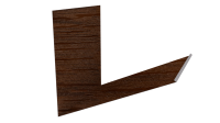 Планка примыкания верхняя к трубе фальц 250x210 мм, Дуб Кельтик 3D