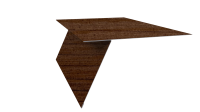 Планка карнизная фальц 130x80 мм, Золотой орех 3D