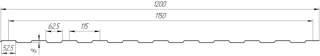 Профнастил С8 1200/1150x0,35 мм, св.дуб