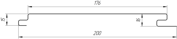 Лайн Про Плоскость 200/176x0,5 мм, 7024 графитовый серый глянцевый