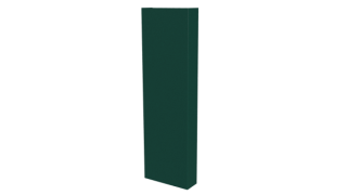 Декоративная накладка 20x60x20 мм, 6005 зеленый мох глянцевый