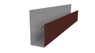 Планка П-образная Блок-хаус 30x30x2000 мм, 3009 оксид красный матовый