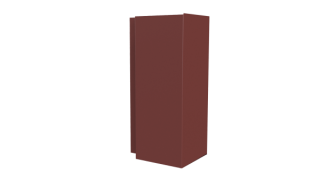 Планка угла наружного сложная Блок-хаус 110x110x2000 мм, 3009 оксид красный глянцевый