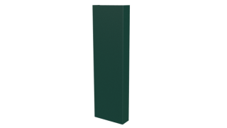Декоративная накладка 20x60x20 мм, 6005 зеленый мох матовый