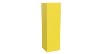 Декоративная накладка угловая 20x60x60x20 мм, 1018 цинково-желтый глянцевый
