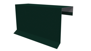 Планка торцевая фальц 65x97 мм, 6005 зеленый мох глянцевый