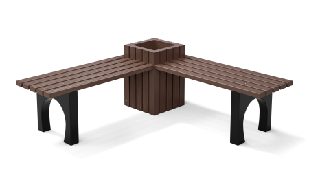 Экоскамья угловая с кашпо Combi 02