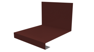 Планка примыкания нижняя к трубе фальц 140x200 мм, 3009 оксид красный глянцевый