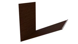 Планка примыкания верхняя к трубе фальц 250x210 мм, Золотистый дуб 3D