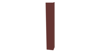 Планка угла наружного 30x30x2000 мм, 3009 оксид красный глянцевый