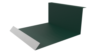 Планка примыкания нижняя 100x200x2000 мм, 6005 зеленый мох матовый
